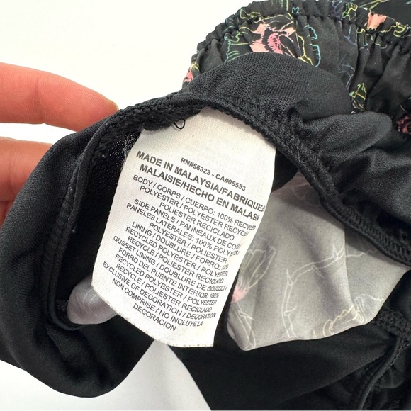 Nike Running Shorts 3” Lined Light Dri-Fit Women’s XS Black Floral High Waisted - Picture 7 of 12